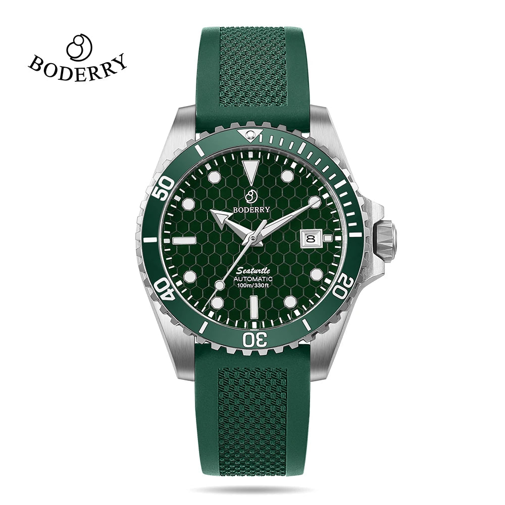 Boderry Seaturtle Titanium Diver Watch Men Luxury Bronze Watches Automatic Mechanical Wristwatch Sport 200M Waterproof Luminous