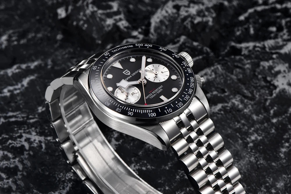 PAGANI DESIGN 2025 New BB Panda Men's Watches Retro Luxury Quartz Watch For Men Sport Chronograph Stainless steel Bracelet Watch