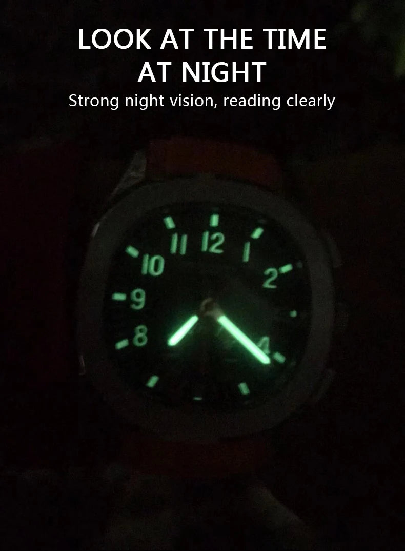 Dropshipping 2025 Best Selling Products Wristwatch For Men Japan Chronograph Quartz Watch Orange Rubber Strap Relogio Masculino