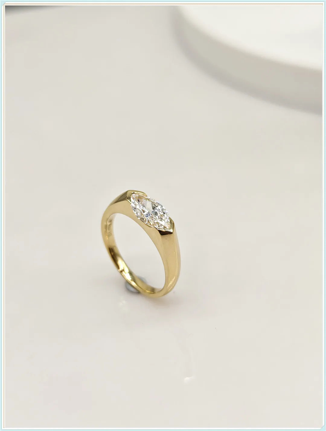 wholesale lab grown HPHT CVD Horse 's-eye cut with IGI certificate diamond lab grown diamond 1ct 14K gold rings Spot goods