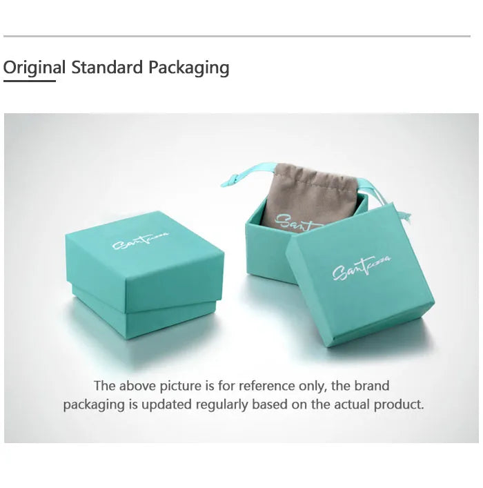 SANTUZZA Pure 925 Sterling Silver Earrings For Women Blue Pink Stones White Cubic Zirconia Dangle Earrings Fashion Fine Jewelry