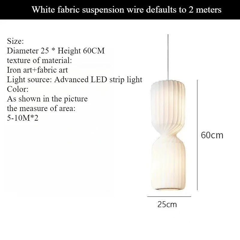 Nordic Cylinder Silk Led Pendant Lights for Living Dining Room Sofa Bedroom Simple Home Decor Hanging Fixture Ceiling Chandelier