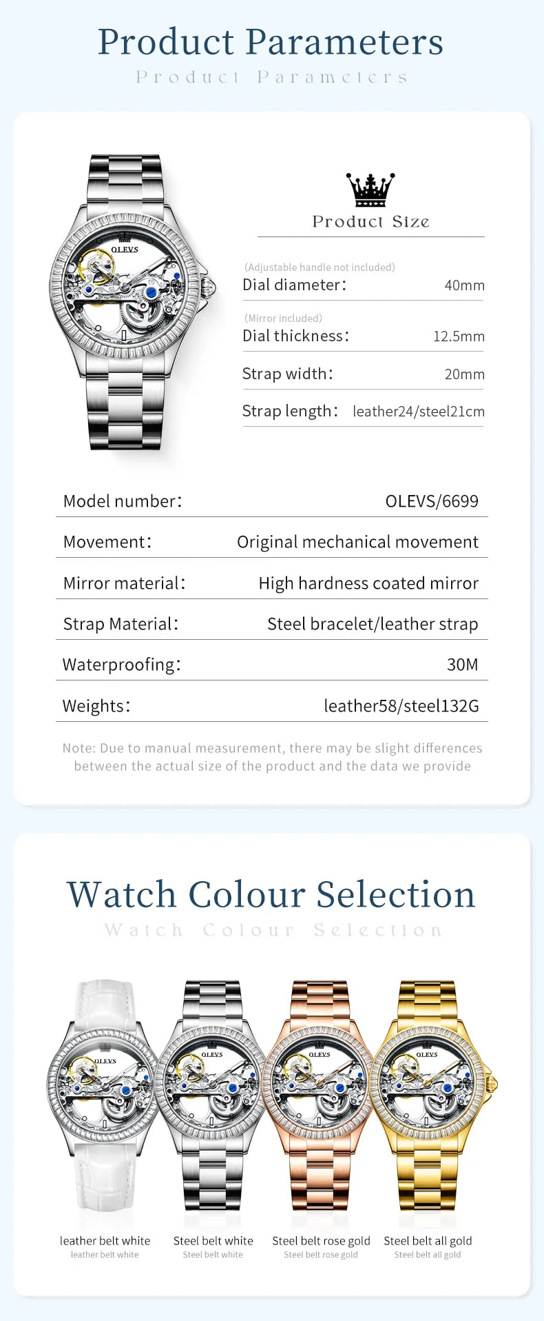 OLEVS 6699 Fully Hollow Women Mechanical Watch Luxury Flywheel Diamond bezel Brand Top Watch Women Automatic Watch Reloj Mujer