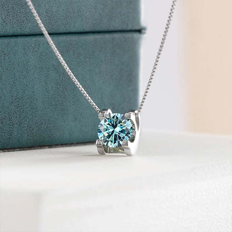 JoyceJelly 3ct D Clolor Real Moissanite Jewelry Sets Women's Sterling Silver 925 Earrings Necklace For Women Bridal Set Gifts