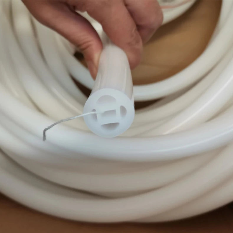 Round Flexible Silicone Strip Light 360 Degree Glowing IP65 Outdoor LED Soft Neon Tube Tape Lamp DIY Minimalist Linear Lighting