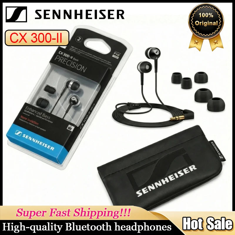 Sennheiser Wireless Bluetooth Headphones CX300II IE900 Sport Headphones HD400S Resolution HIFI Noise Reduce Original Microphone