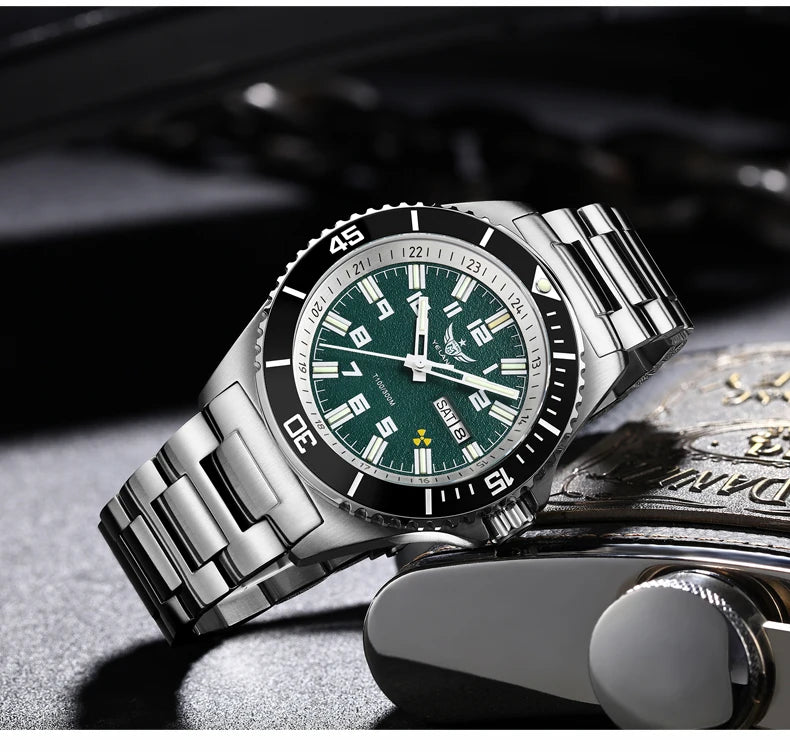 Yelang V1031 Luxury Men Brand Watch 44mm Diver Water Watches Japan 8205 Automatic Mechanical movement Luminous 300M Waterproof