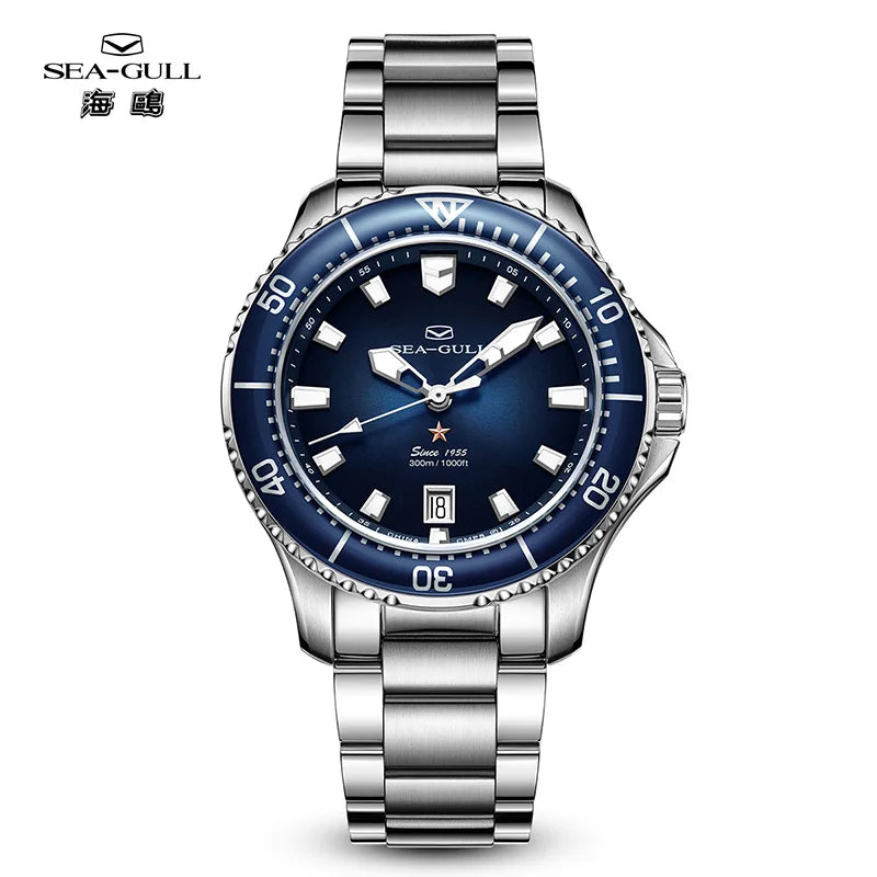 Seagull 40mm Ocean Series Pro Wristwatch relogio masculino Men's Automatic Mechanical Watch 300m Diving Sapphire Crystal 1213