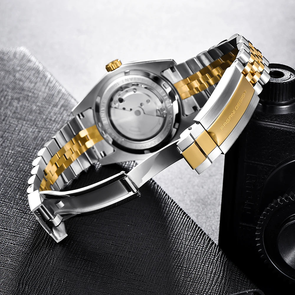 PAGANI DESIGN Top Brand New Automatic Mechanical Watch 316L Stainless Steel 100M WaterproofBusiness Style Luxury watches for man