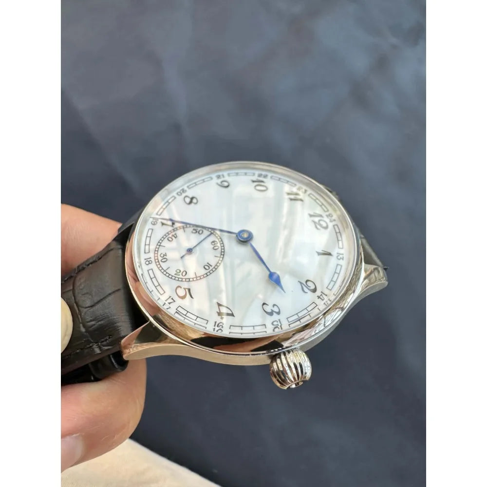 Reloj-Hombre Men's Watch for Seagull ST3600 Manual Movement, Retro Enamel Sterile Dial Business Micro Rotor Mechanical Watch