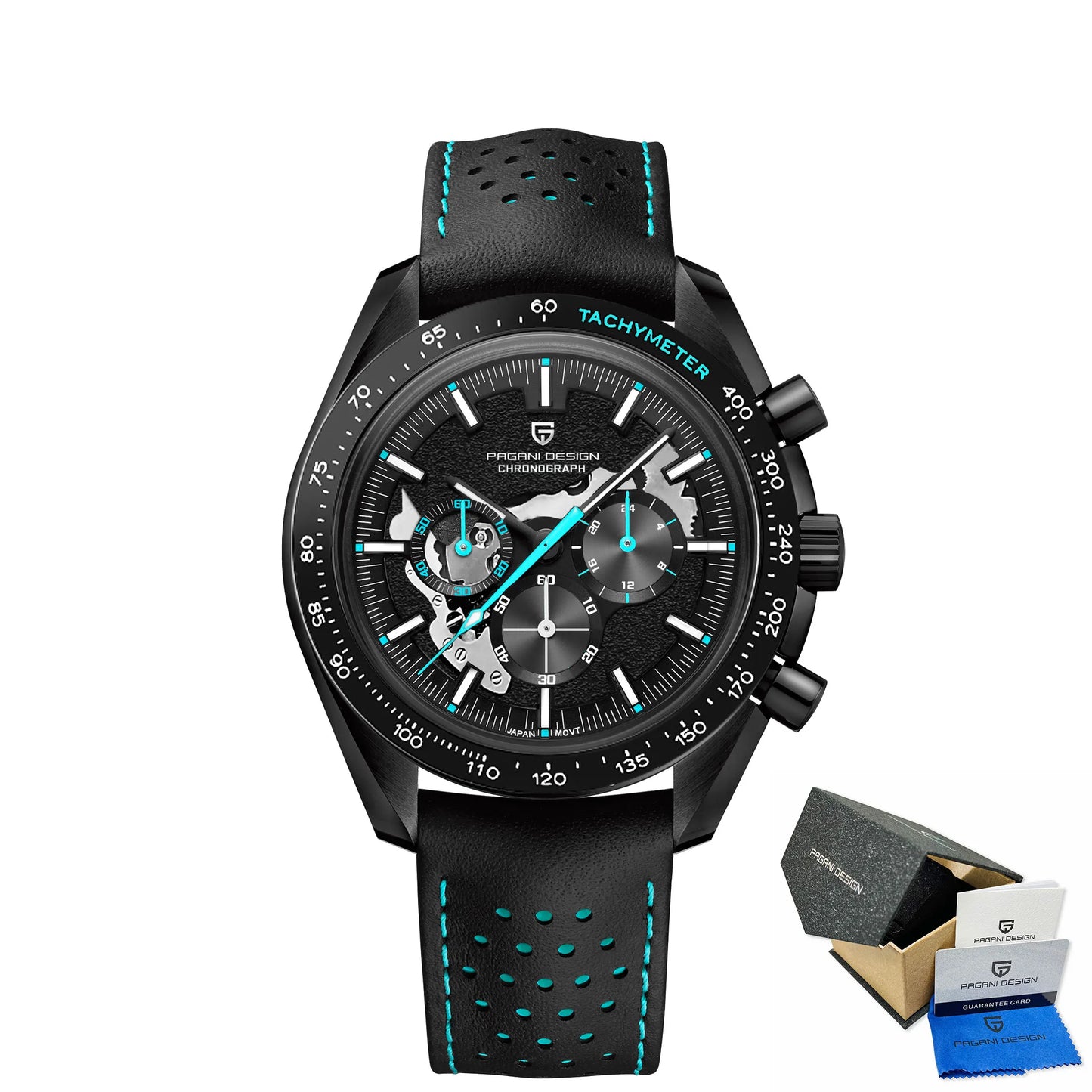 PAGANI DESIGN Moon Watches 2025 New Luxury Quartz Watch Men Auto Date Chronograph AR Sapphire crystal 100M Waterproof Wristwatch