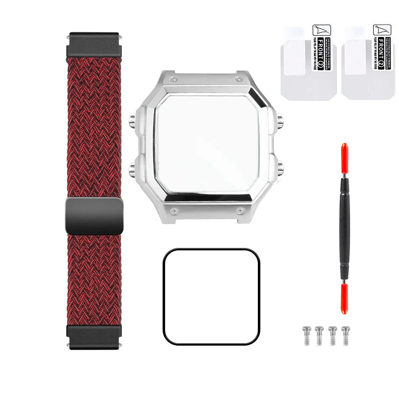 Casio AE1200 case mod kit modification all metal case 3299 AE-1200 bezel glass waterproof ring kit 304 stainless steel part