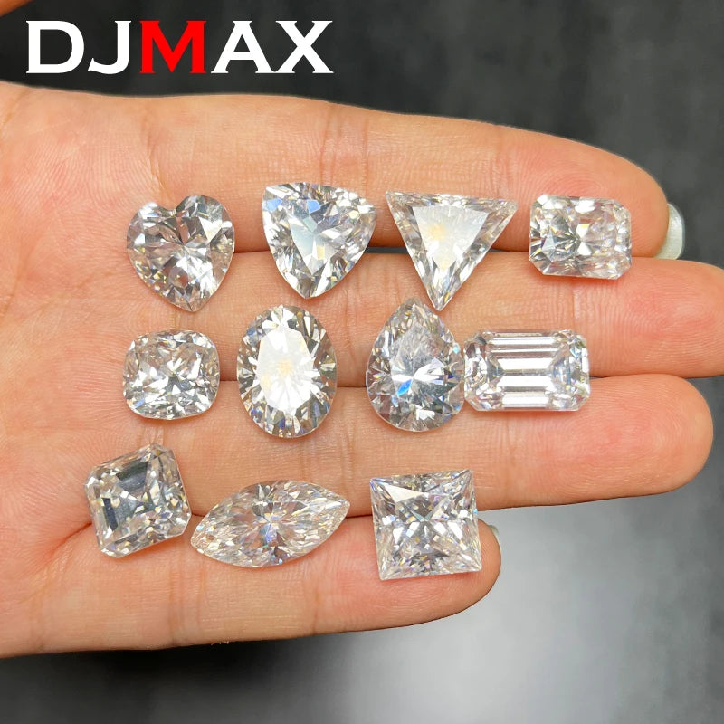Earrings D Color Super White Moissanite Diamond Round / Oval / Pear / Radiant / Emerald / Heart / Princess / Cushion / Asscher Shape