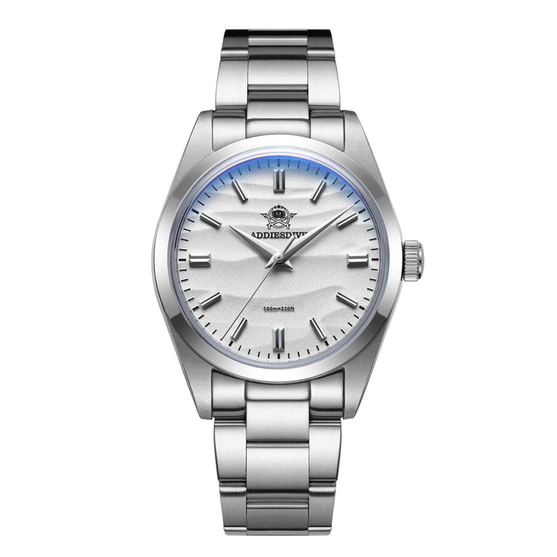 ADDIESDIVE Hot Sale AD2030 Men's Watch Original Design Sand Dial VH31 Quartz Watches Bubble Mirror Glass Waterproof Wristwatch
