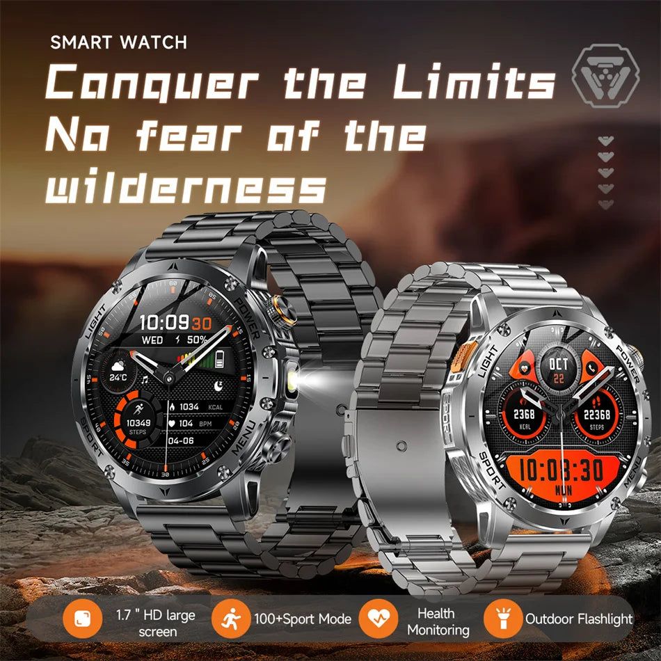 T-Rex 3 Military Grade 1000mAh Battery Smart Watch IP68 Waterproof GPS Bluetooth call AMOLED HD Men Sports 2025 New Smartwatch