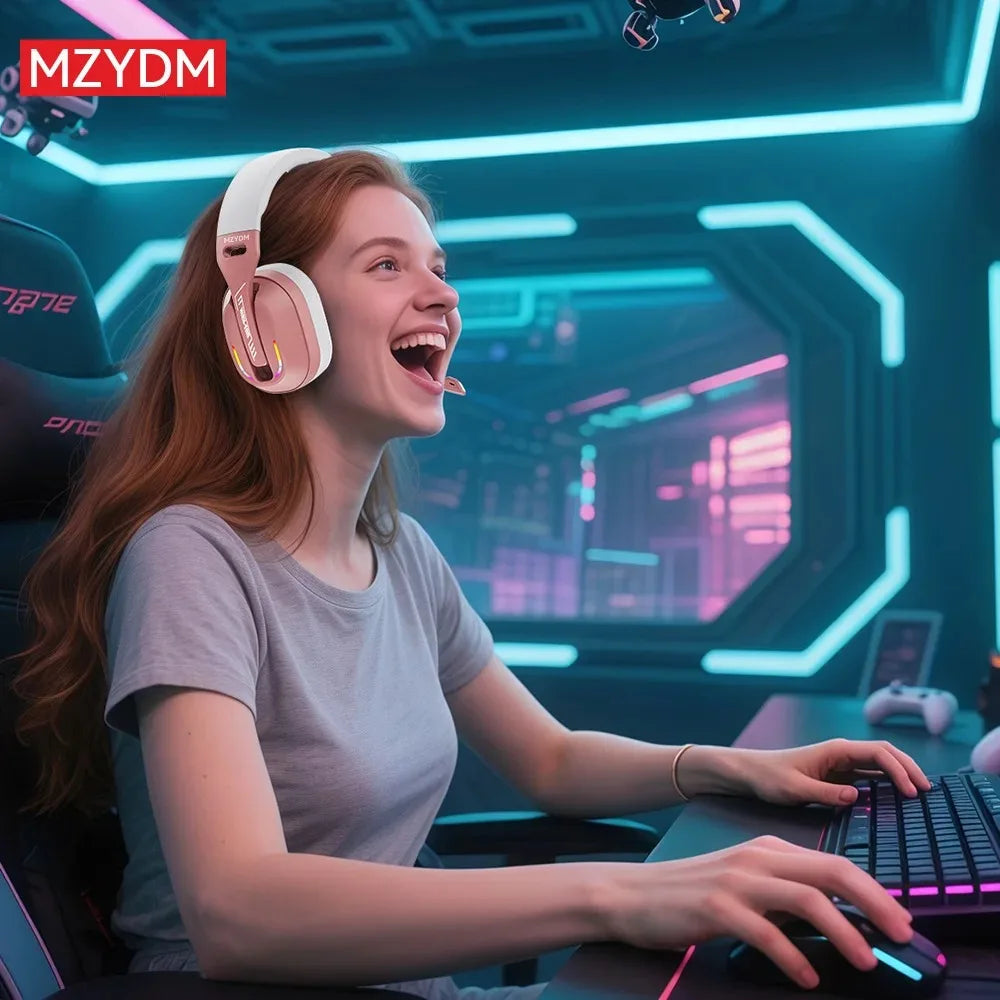 Wireless Bluetooth headphones, 3 modes, with microphone, soft ear pads, suitable for immersive sound effects on PC/PS4/PS5