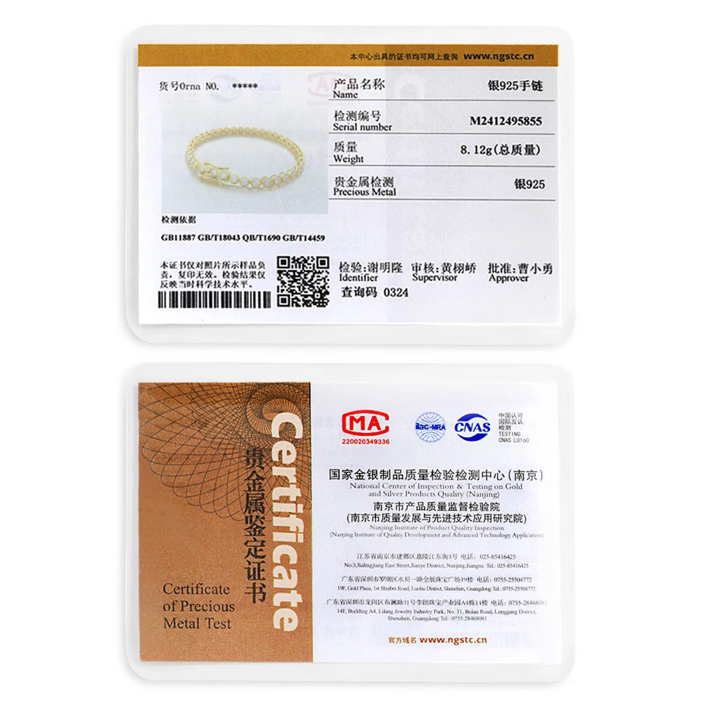 EWYA Sparkling 0.1ct 3mm Moissanite Tennis Bracelet with GRA for Women Party Fine Jewelry S925 Sterling Silver Diamond Bracelets