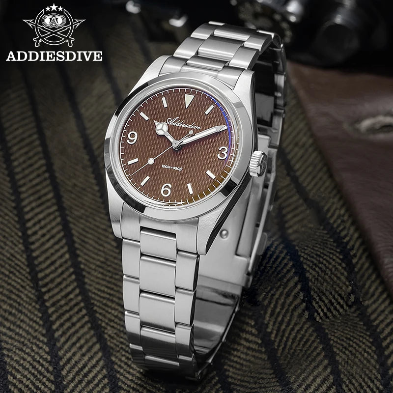 ADDIESDIVE 2025 NEW Watch For Men 316L Stainless Steel 10Bar Diving Luminous AD2096 Luxury Gift Quartz Wristwatch reloj hombre
