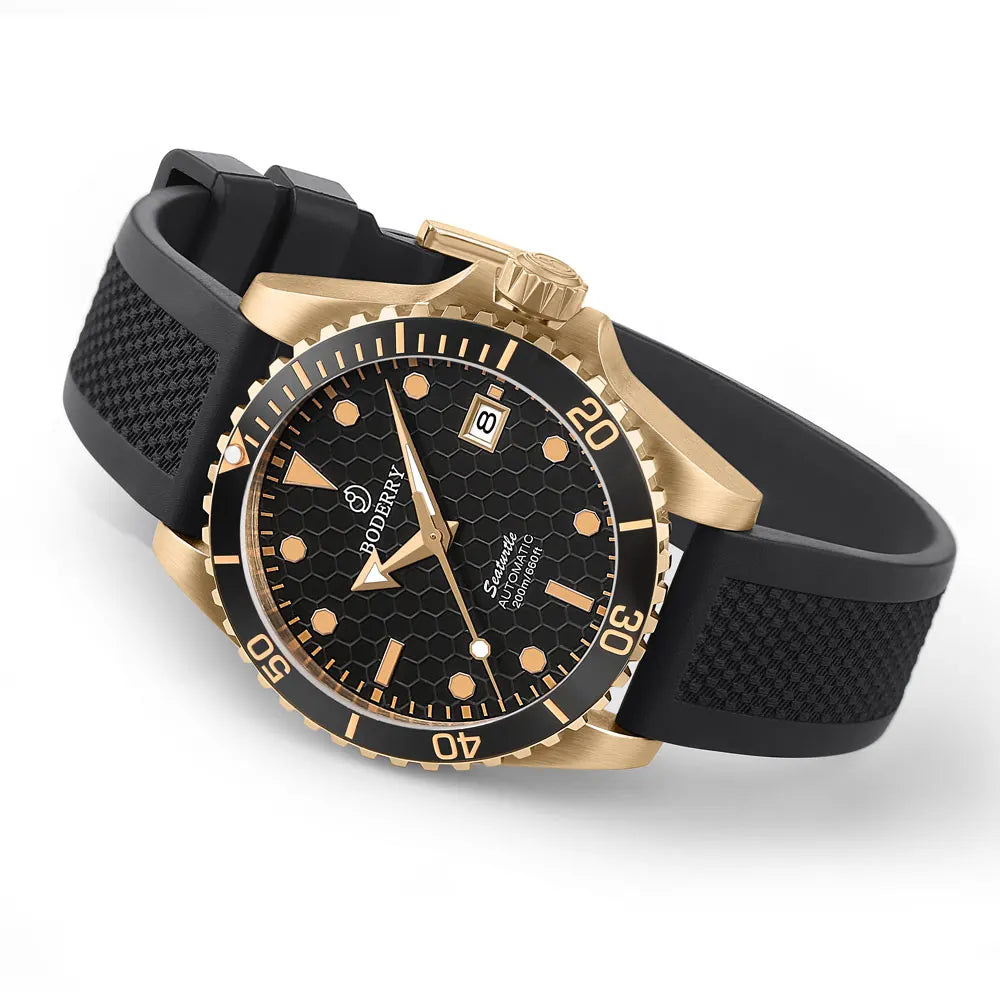 Boderry Seaturtle Titanium Diver Watch Men Luxury Bronze Watches Automatic Mechanical Wristwatch Sport 200M Waterproof Luminous