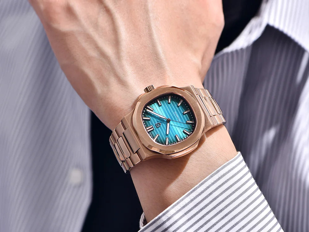 2025latest Pagani design rose gold top luxury automatic men's watch fashion AR Sapphire crystal mechanical watch men's gift10BAR