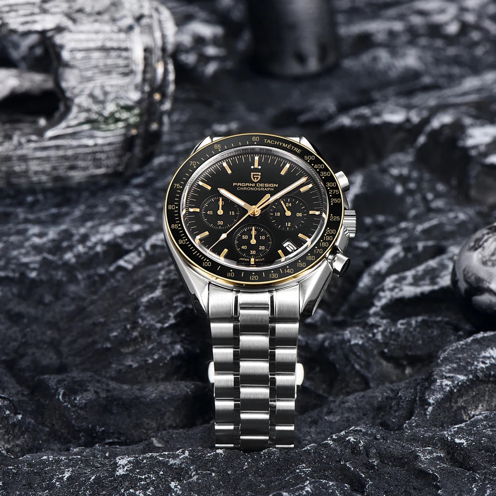 PAGANI DESIGN New Retro Watch Luxury Moon Quartz Watches For Men Stainless steel Luminous waterproof Sport Chronograph Man 2026