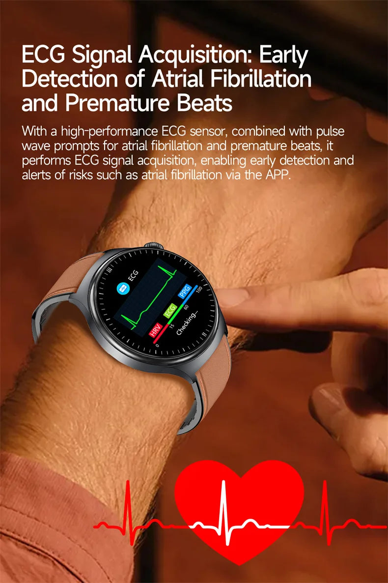 2026New Health Sport ECG AI Diagnosis Smart Watches Men Heart Rate Blood Pressure IP68 Waterproof Smartwatches For Men women