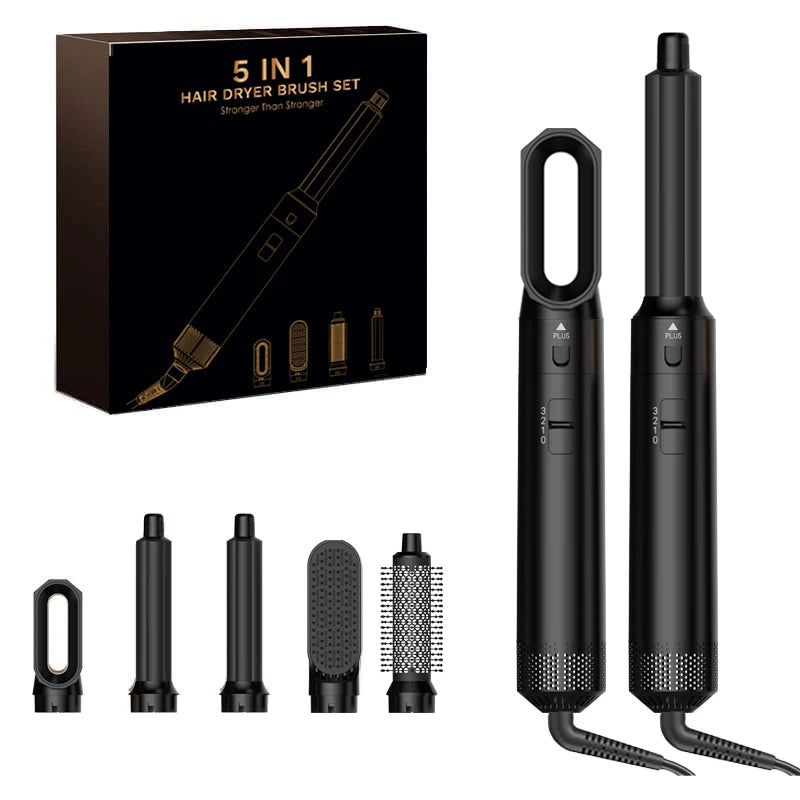 Hot Sales Multifunctional 5 IN 1 Hot Air Comb Household  Brushless Styling Hair Dryer Automatic Curling Iron