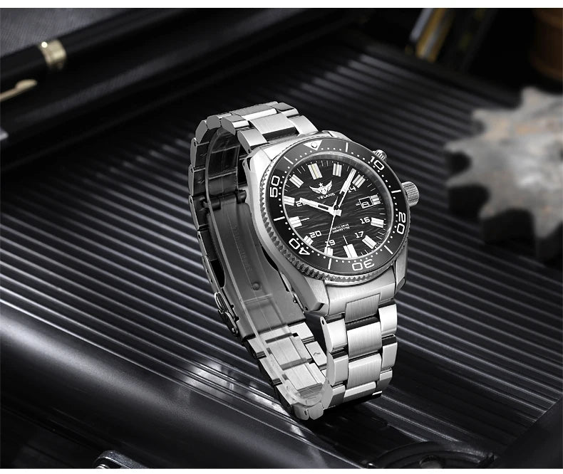 Yelang V1038 40mm Men Diving Watch Human Kinetic Energy Watch Brand Watch 300m Waterproof Watch luminous Japan PX82 Sapphire