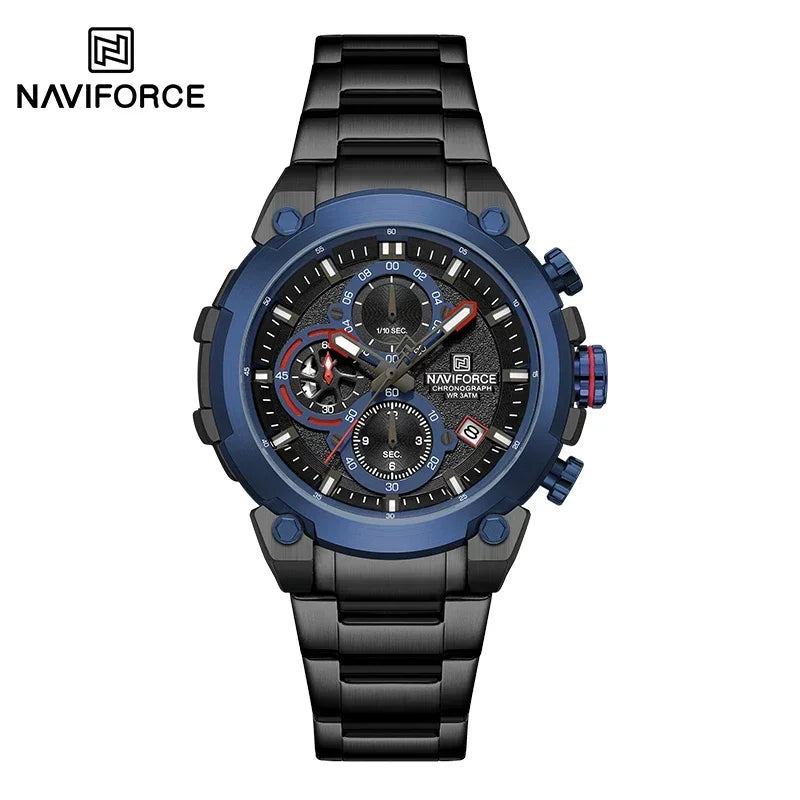 NAVIFORCF Mens Military Watches Luxury Wrist Watch Quartz Clock Watch Hot Fashion Men Waterproof Chronograph Relogio Masculino