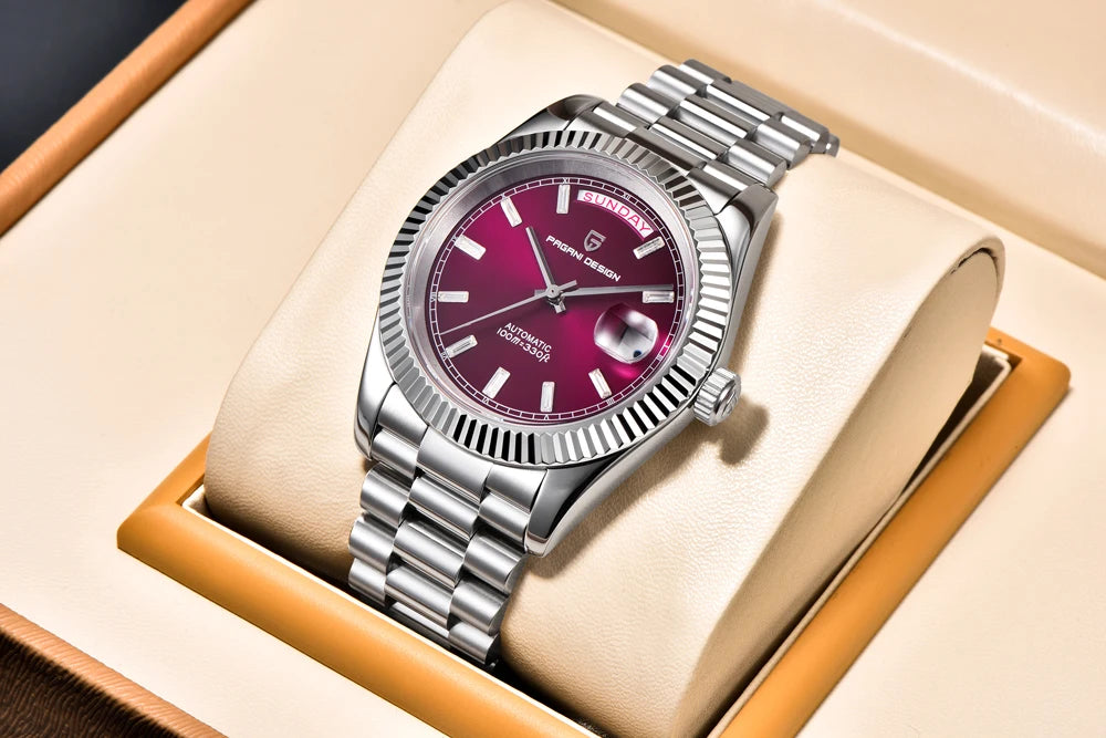 PAGANI DESIGN 2025 New Blue DD40 Luxury Automatic Watch For Men Mechanical Wristwatch Men Japan NH36A Movt Sapphire crystal