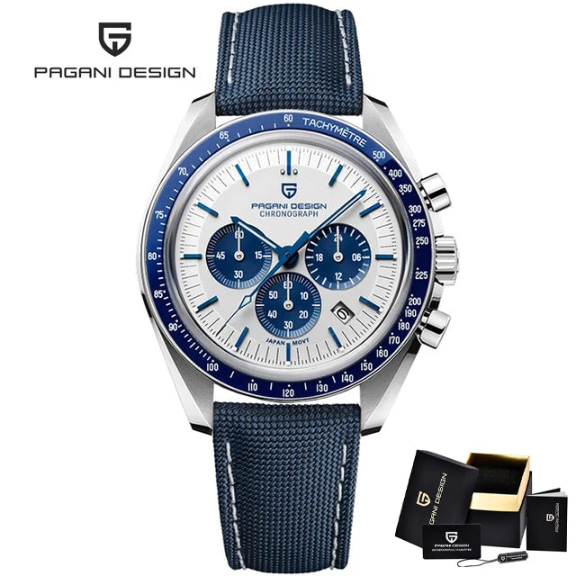 PAGANI DESIGN 2025 New Men's Watches Top Brand Luxury Quartz Watch For Men Date Speed Chronograph VK63 Stainless steel PD-1701