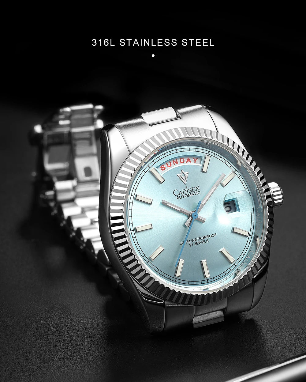 CADISEN DD40 Men Watches Luxury Automatic Watch Men AR Sapphire Glass Mechanical Wristwatch Men 10Bar MIYOTA 8285 Movt 2023 New