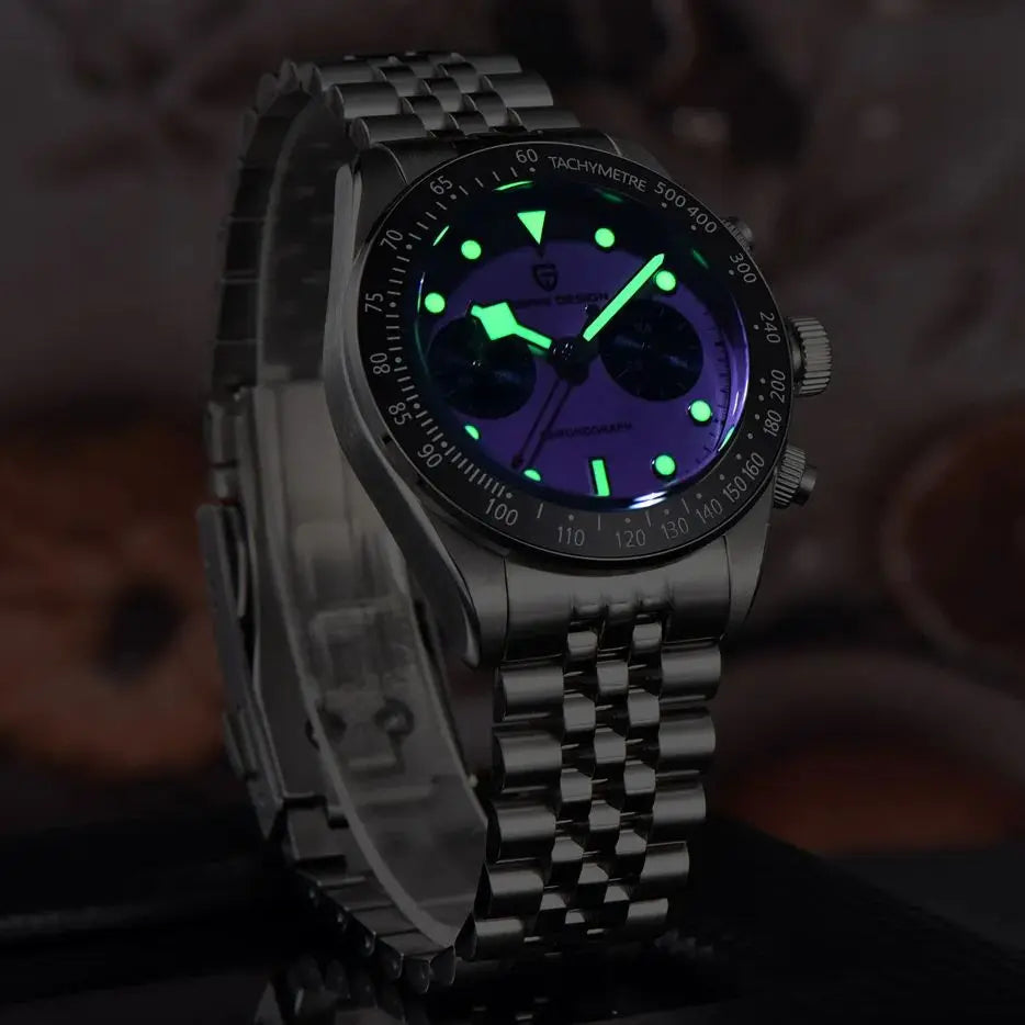 2025 New PAGANI DESIGN BB Flamingo Chronograph Luxury Sports Quartz Watch Men Sapphire mirror 100M Waterproof Fashion Wristwatch