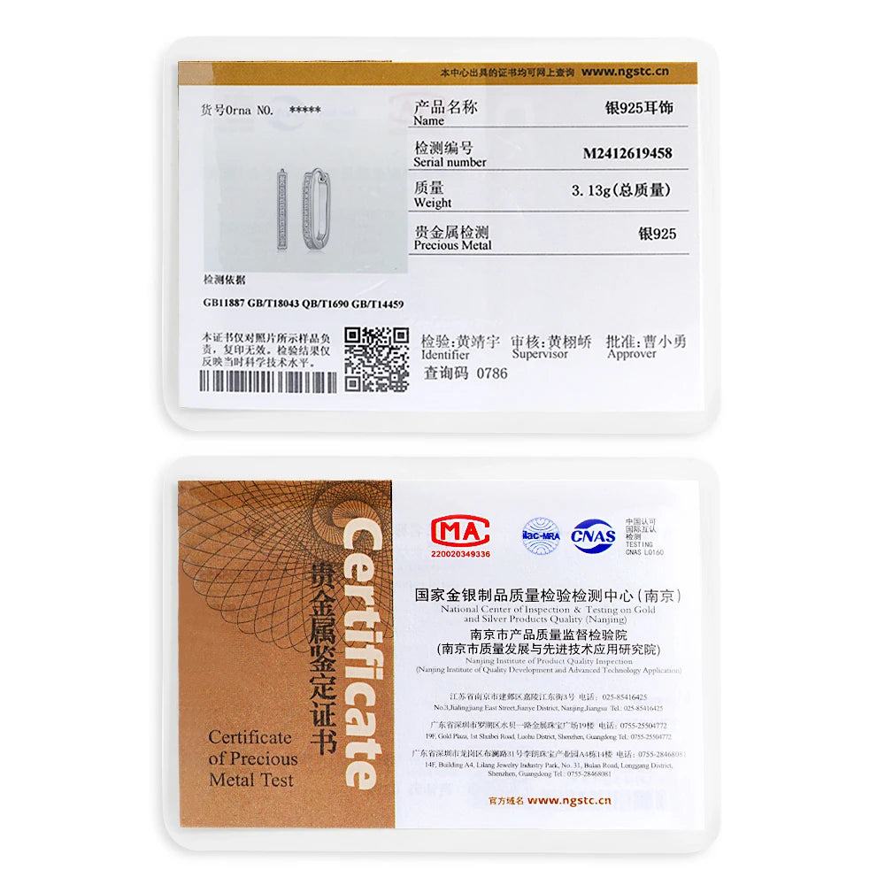 TBCYD 1MM D Color Full Moissanite Loop Hoop Earrings For Women S925 Silver 18k White Gold Plated Sparkling Ear Clip Jewelry Gift