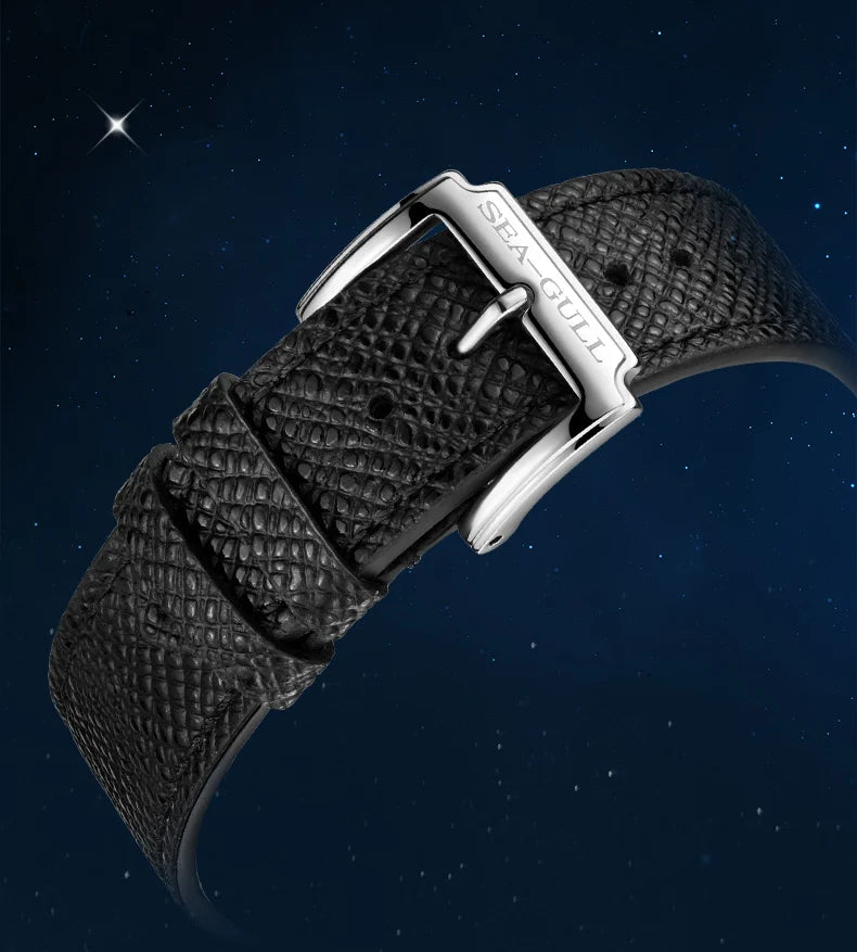 Seagull Moon Phase Watch Auspicious Clouds Special Edition Men's Automatic Mechanical Watch Luxury 41mm Watch for Men 6199 6198