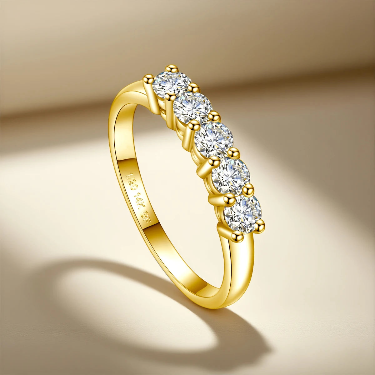 Szjinao 14K Gold Filled Rings For Woman 1.0CT 3.5mm Moissanite Diamond Wedding Jewelry No Tarnish Engagement Lady Gift Wholesale