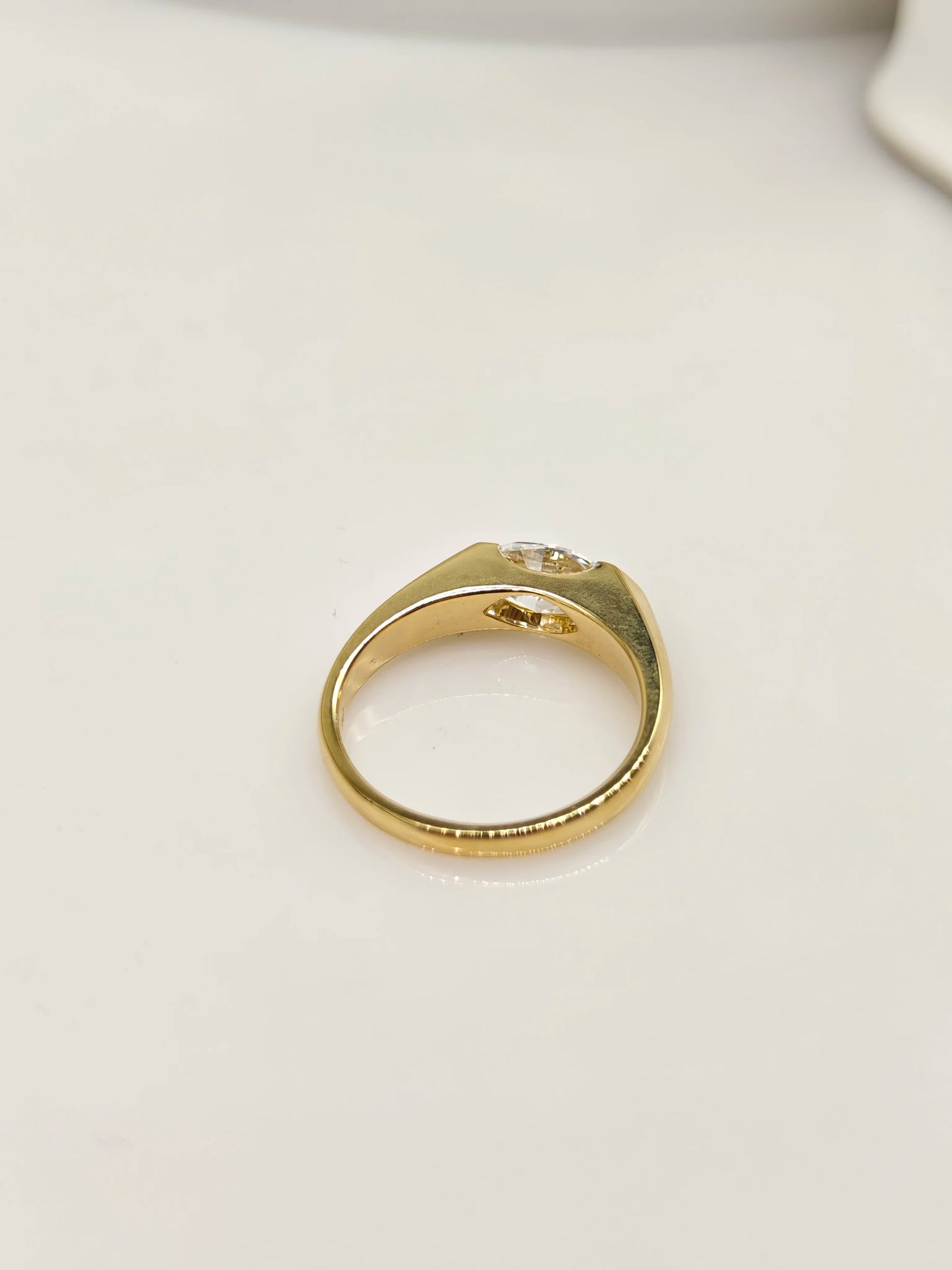 wholesale lab grown HPHT CVD Horse 's-eye cut with IGI certificate diamond lab grown diamond 1ct 14K gold rings Spot goods