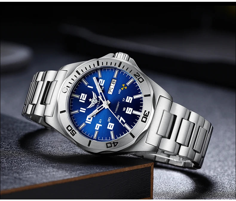 Yelang V1019 Brand 44MM Men Watch NH36 100M PROFESSIONAL WATERPROOF Deep Diving Mechanical Automatic Watch Sapphire Lens Reloj