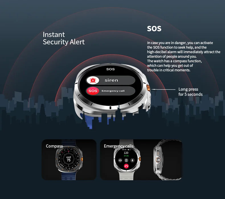 2026 New Watch8 Ultra Smart Watch Classic NFC Health Monitoring  Bluetooth Call 3ATM Waterproof HD Smartwatch For IOS Android