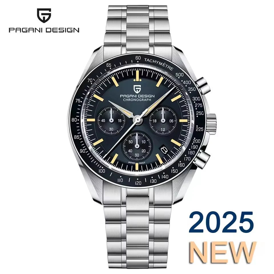 2025 New PAGANI DESIGN V5 Moon Men's Watches Top Luxury Quartz Watch For Men Chronograph Waterproof Sport Stainless Steel Clock