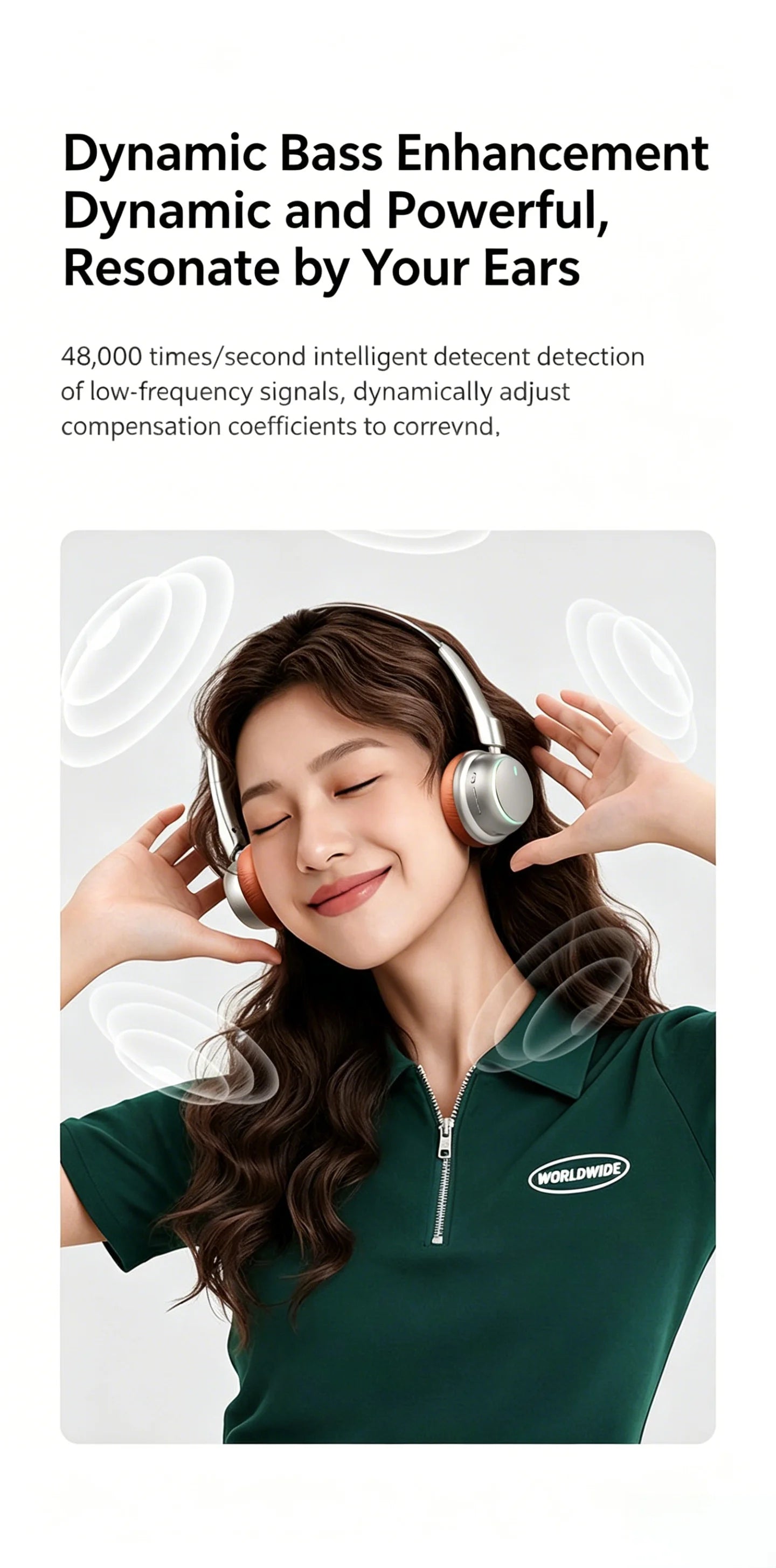 High-Quality Wireless Bluetooth-compatible Headphones, Smart Noise Cancelling, Universal Music Earbuds, V6.0 Headset Earphones