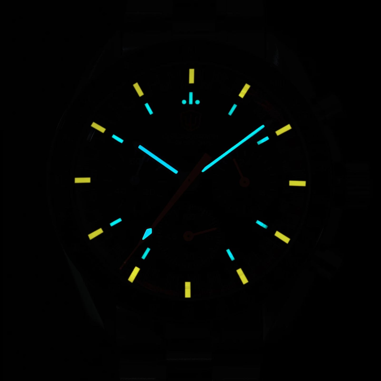 Watchdives New WD1863 Watch VK63 Chronograph Movement Aluminum Bezel BGW9 Luminous Bubble Sapphire Crystal 39mm Vintage Watches