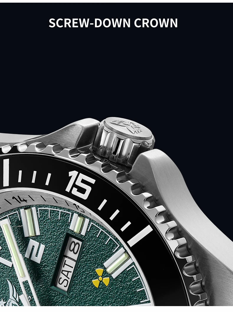 Yelang V1031 Luxury Men Brand Watch 44mm Diver Water Watches Japan 8205 Automatic Mechanical movement Luminous 300M Waterproof