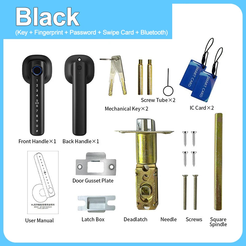 Smart Lock, Suitable for Use in Bedrooms, Garages, Hotels, and Living Rooms, Etc. - A Smart Fingerprint Password Lock
