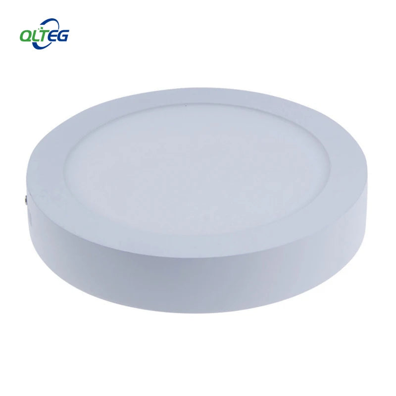 QLTEG Surface LED Square Ceiling Light 6W 12W 18W 24W 30W Round LED Panel Light Down Light with driver AC85-265V LED Indoor Lamp