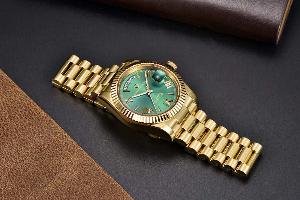 PAGANI DESIGN 2025 New Blue DD40 Luxury Automatic Watch For Men Mechanical Wristwatch Men Japan NH36A Movt Sapphire crystal