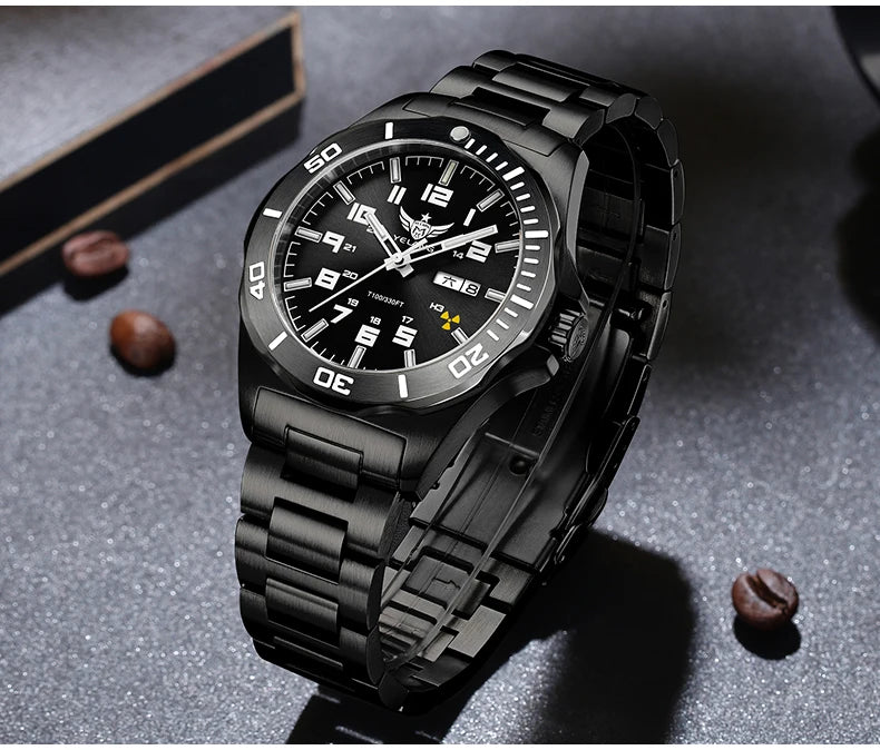 Yelang V1019 Brand 44MM Men Watch NH36 100M PROFESSIONAL WATERPROOF Deep Diving Mechanical Automatic Watch Sapphire Lens Reloj