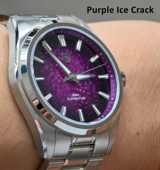 Crack-Dial Watchdives WD0003C 38mm Men Watch VH31 Sweep Seconds Quartz Movement Sapphire ice Luminous 10Bar Waterproof Watches