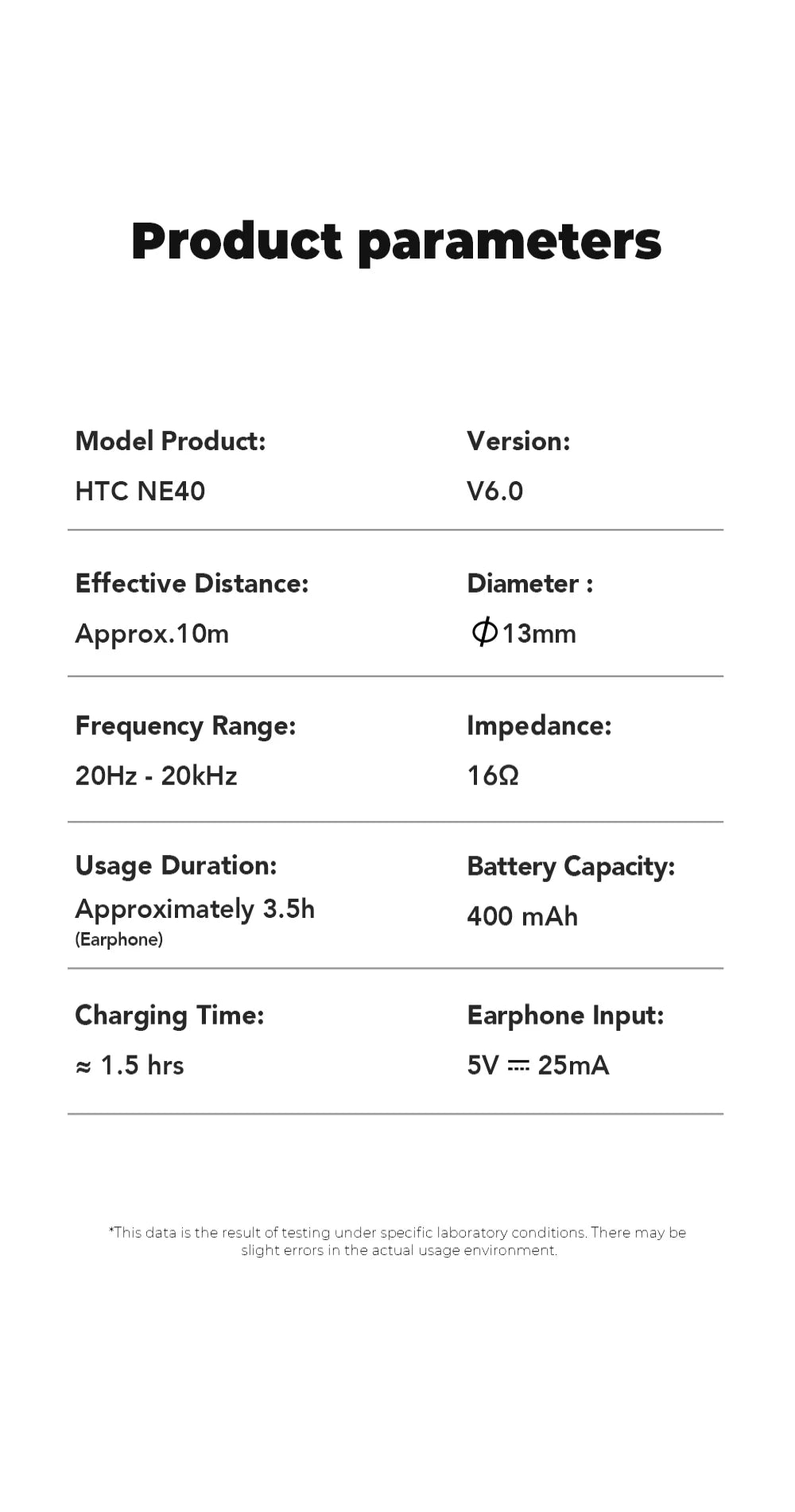 HTC NE40 Earphones Bluetooth V6 TWS Sports AI Translator Earbud Noise Reduction Wireless Headphones With Mic