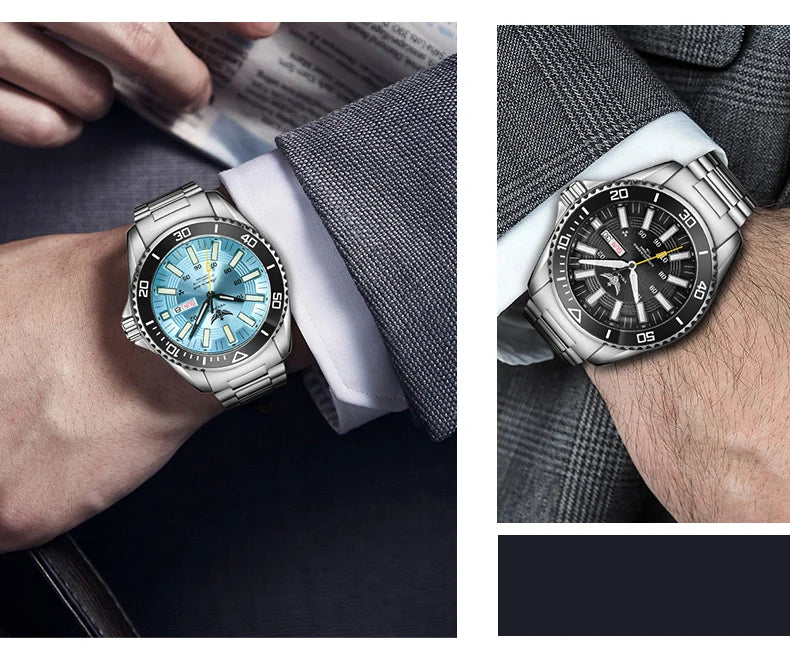 YELANG Automatic Mens Green Water Ghost Watches H3 T100 Self Luminous Wristwatch Waterproof 300m Turning Ceramic Bezel V1032